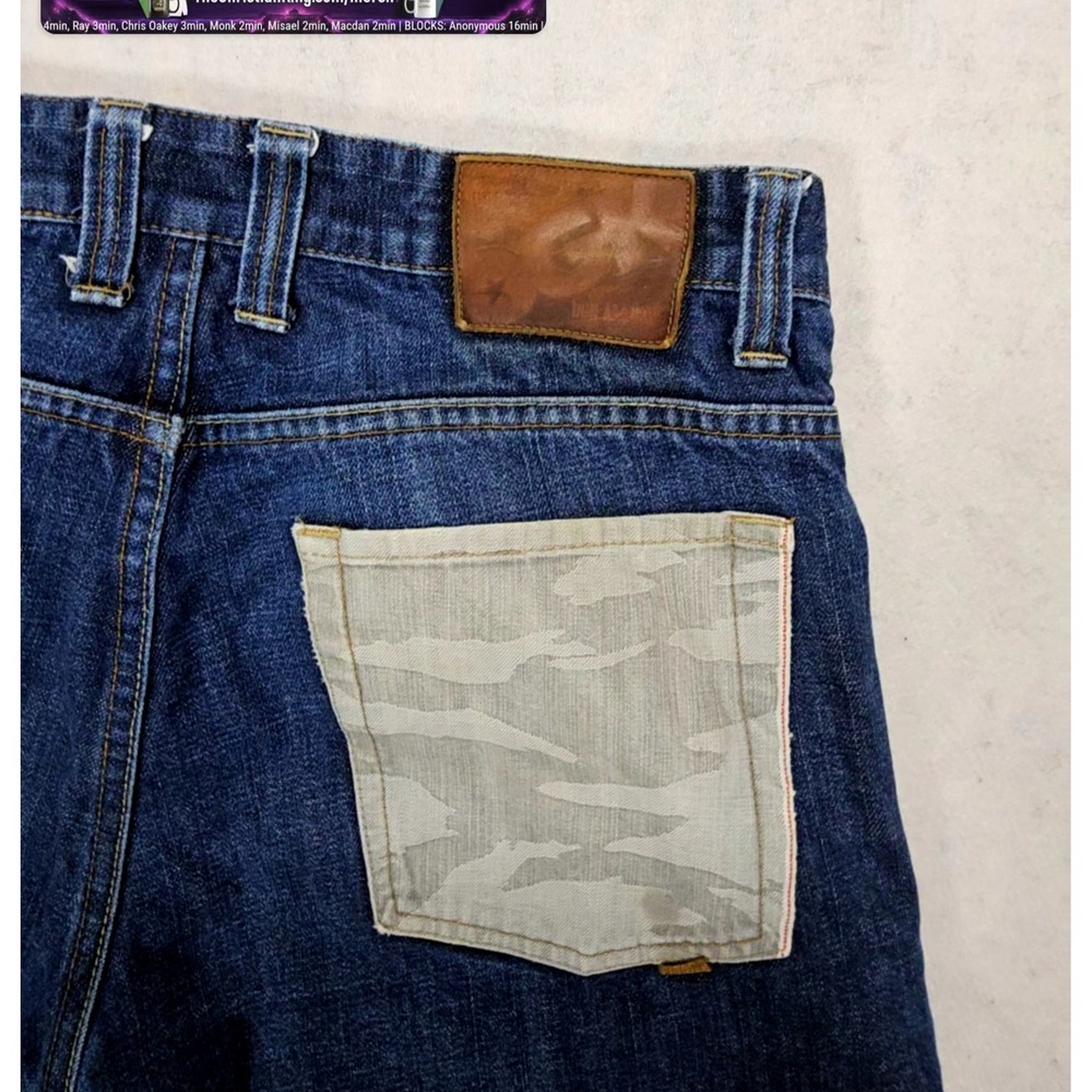 DGK Jeans Mens 32 X 30 Straight Fit Never Wash Selvedge Camo indigo Y2K Vtg - Picture 9 of 14